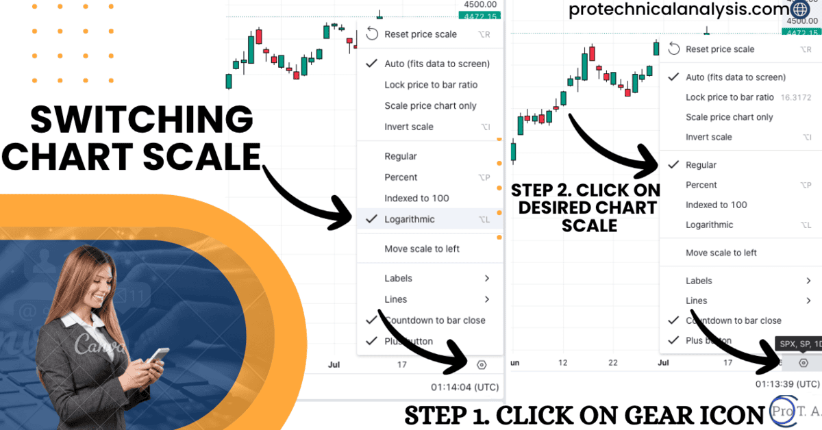 Log Scale vs Linear Scale chart - Difference & Which one to use